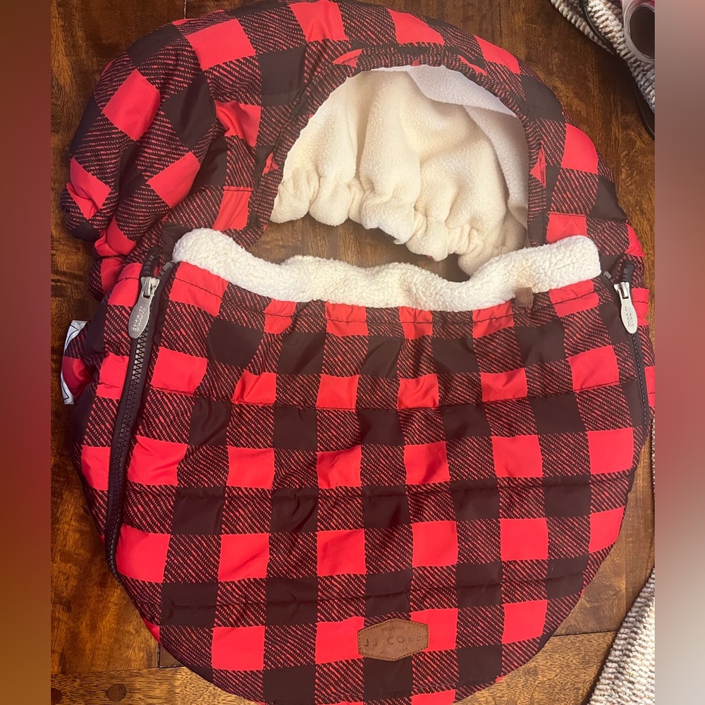 JJ Cole Plaid Car Seat Cover